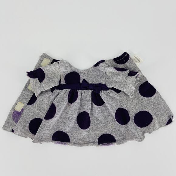 What A Doll Grey/Gray Dress with Purple Polka Dots and Bow for 18 inch Dolls GUC - Picture 5 of 11